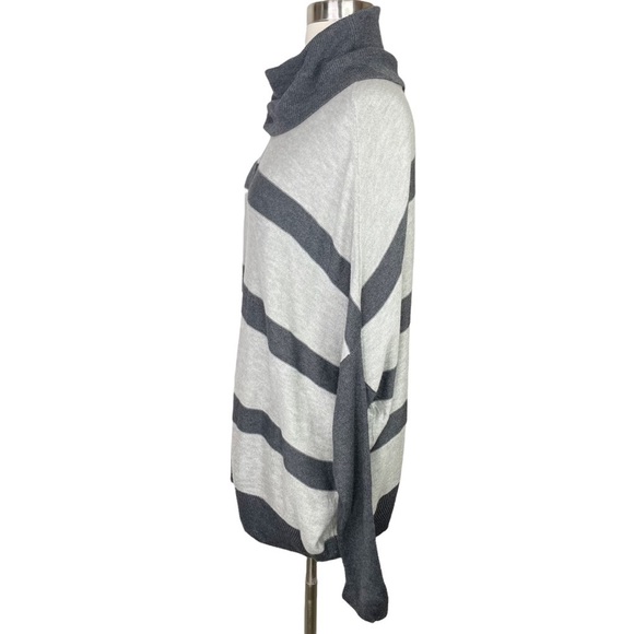 Stitch Fix l Colour Works Grey Cowl Neck Sweater, Medium - Picture 3 of 10